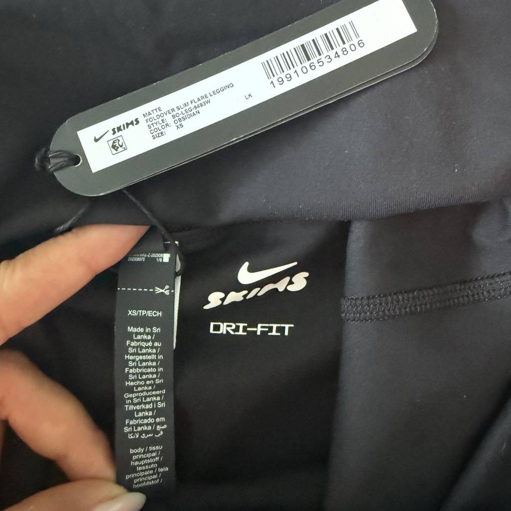 Nike SKIMS Foldover Slim Flare Legging Pants XS - Picture 6 of 7